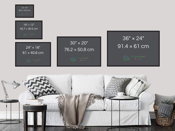 Рыбоводные загоны на острове Лундёйя с полярным сиянием I - Рамка для холста