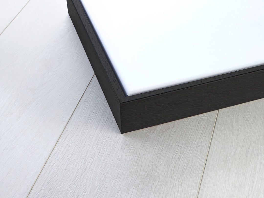 Рыбоводные загоны на острове Лундёйя с полярным сиянием I - Рамка для холста