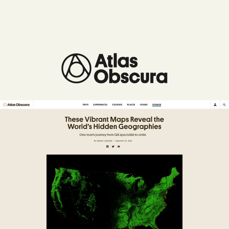 Screenshot of Atlas Obscura article about Grasshopper Geography