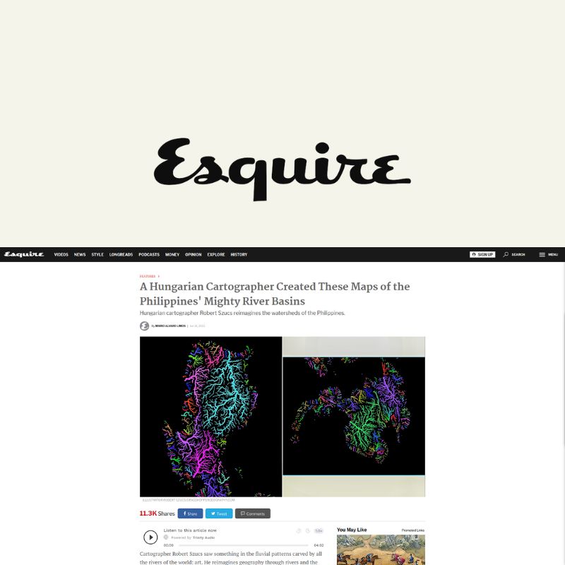 Screenshot of article about Grasshopper Geography on Esquire Philippines