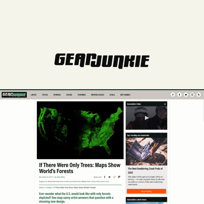 Screenshot of article about Grasshopper Geography on GearJunkie