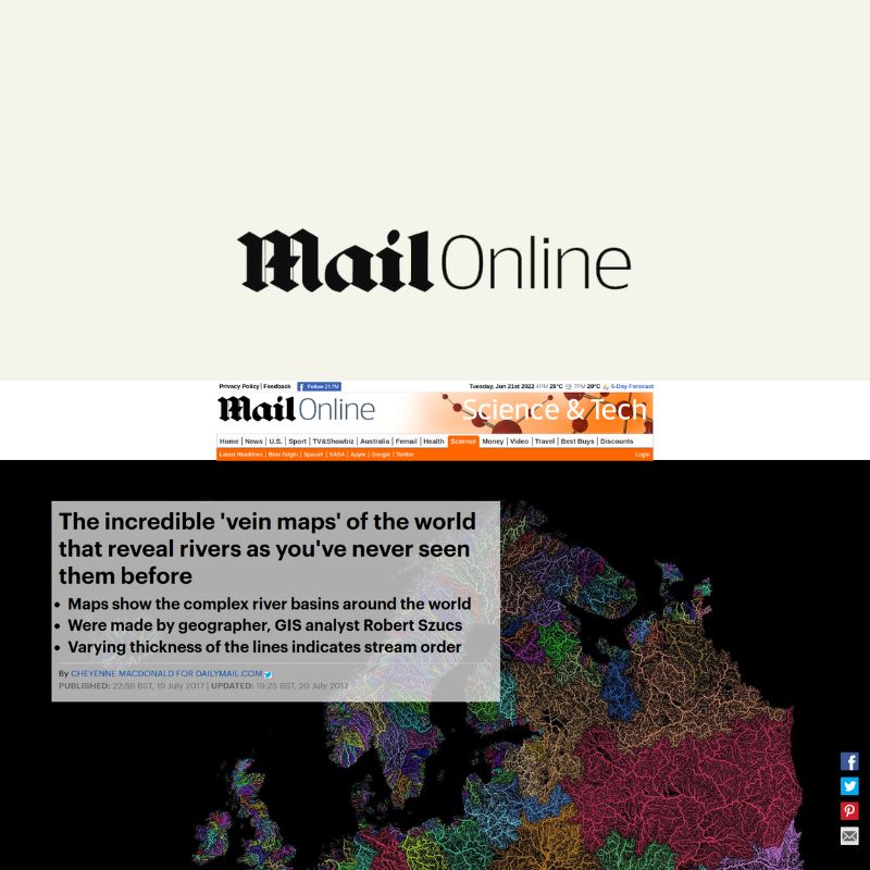 Screenshot of article about Grasshopper Geography on Mail Online