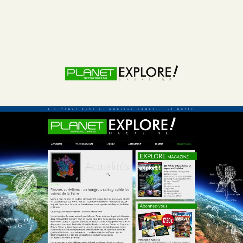 Screenshot of article about Grasshopper Geography on Planet Terre Inconnue