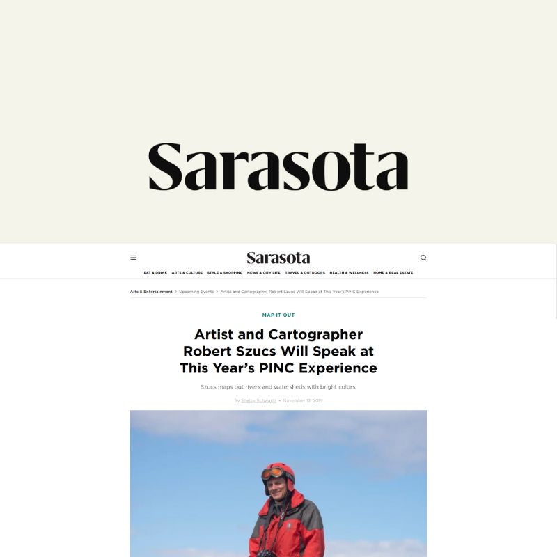 Screenshot of article about Grasshopper Geography on Sarasota Magazine