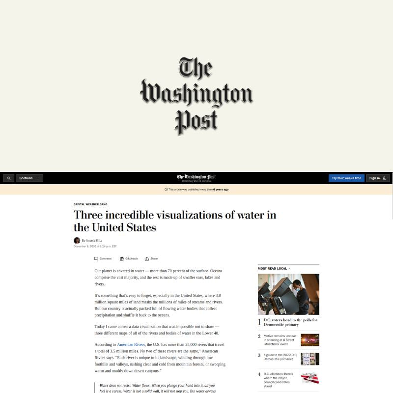 Screenshot of Washington Post article about Grasshopper Geography