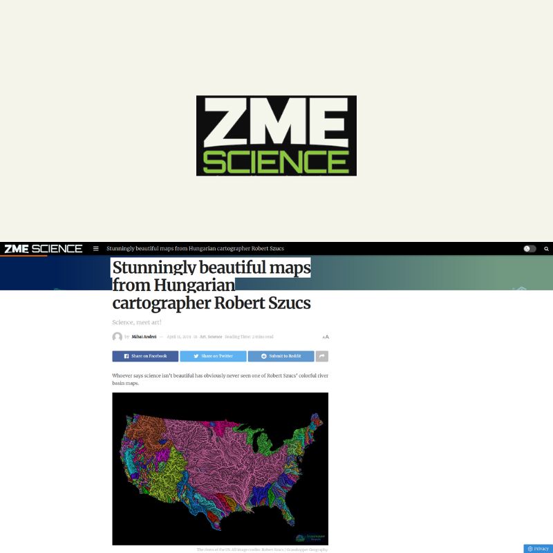 Screenshot of article about Grasshopper Geography on ZME Science
