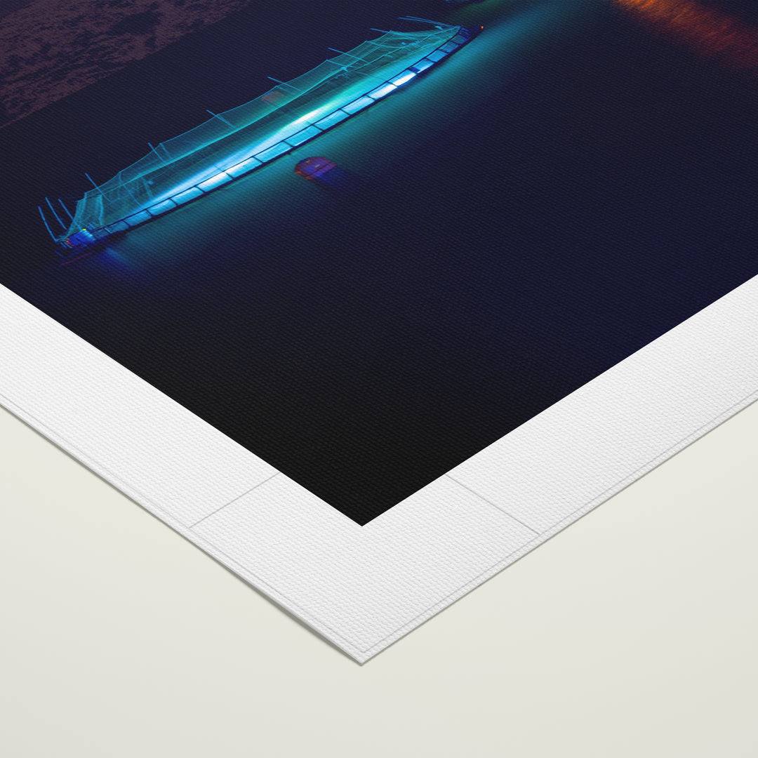 Fish pens with aurora I - Rolled Canvas