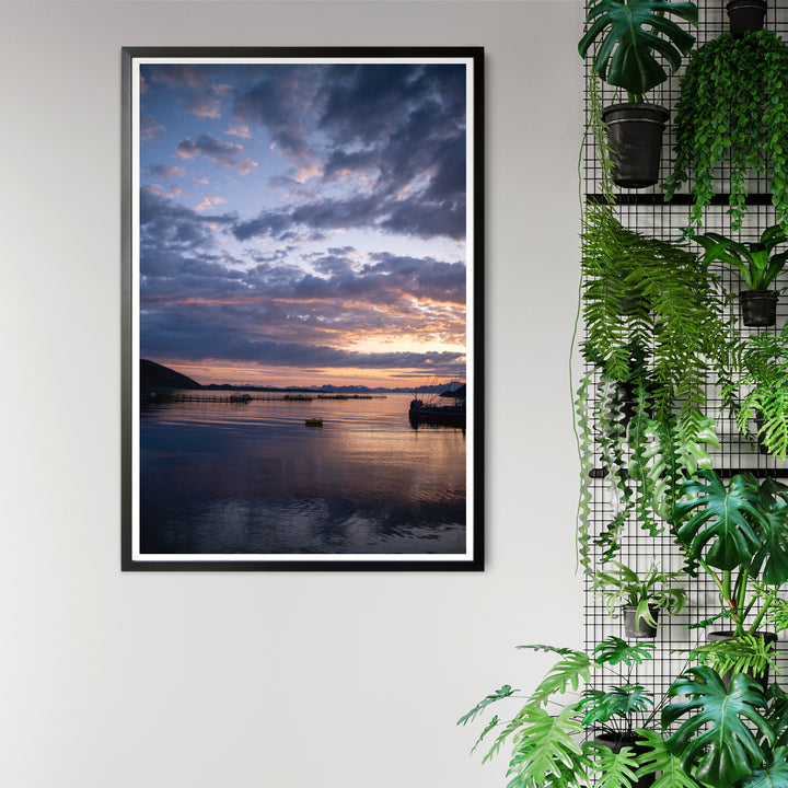 Coucher de soleil sur les enclos à poissons II - Hahnemühle Photo Rag Print