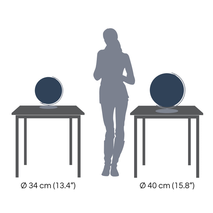 Globo terráqueo de cuenca fluvial en color blanco