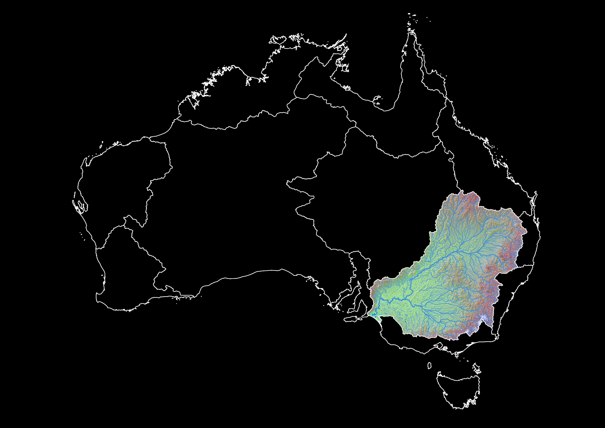CUSTOM Australia River Maps Grasshopper Geography