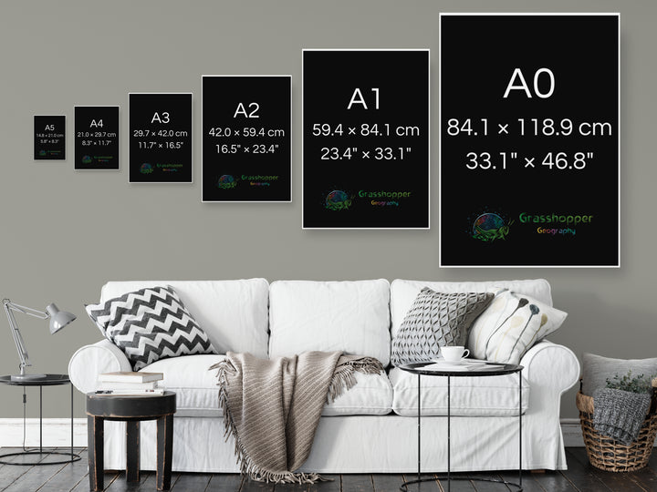 Нидерланды - Тепловая карта плотности населения - Fine Art Print