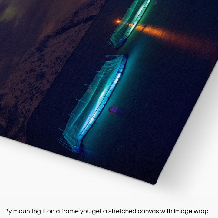 Fish pens with aurora I - Rolled Canvas