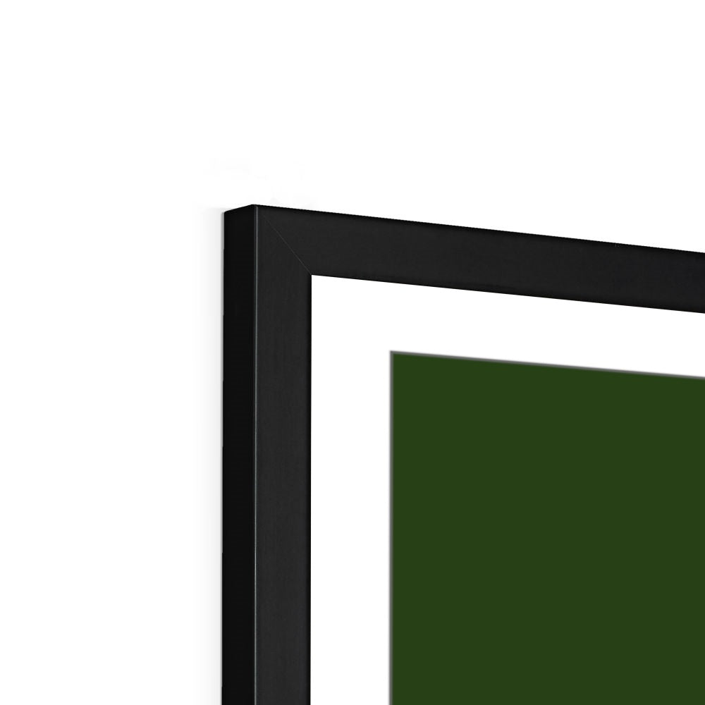 आइसलैंड - महासागर जल निकासी बेसिन मानचित्र, लेजेंड v2 के साथ काला - फ़्रेमयुक्त प्रिंट