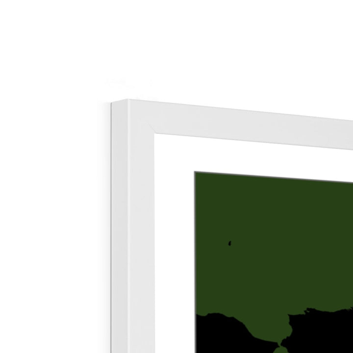 Asia - Mapa de la cuenca hidrográfica del océano, negro con leyenda v2 - Lámina enmarcada