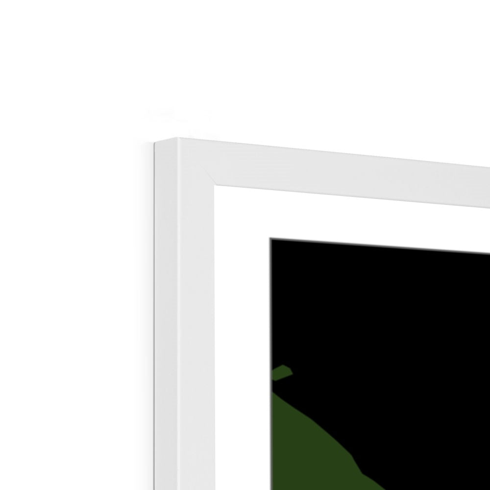 Ангола - Карта океанического водосборного бассейна, черная с легендой, версия 2 - Рамочная печать