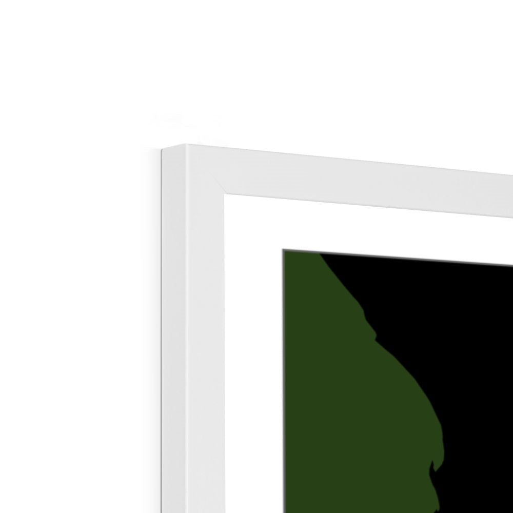 दक्षिण अफ़्रीका - महासागर जल निकासी बेसिन मानचित्र, लेजेंड v2 के साथ काला - फ़्रेमयुक्त प्रिंट