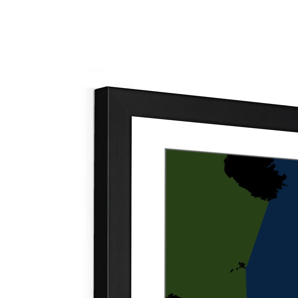 रूस - महासागर जल निकासी बेसिन मानचित्र, लेजेंड v2 के साथ काला - फ़्रेमयुक्त प्रिंट