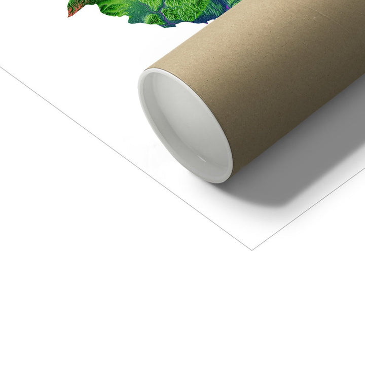 Hongrie - Carte d'élévation, blanc - Tirage d'art