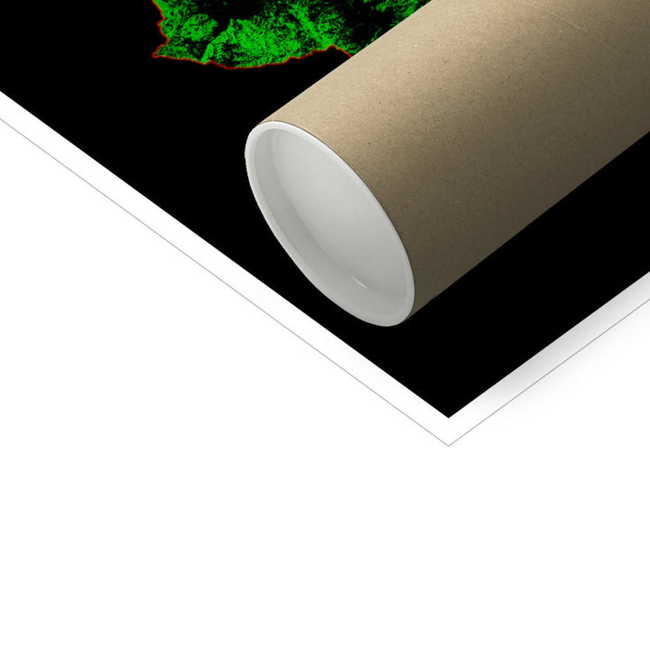 Болгария - Карта лесного покрова - Fine Art Print