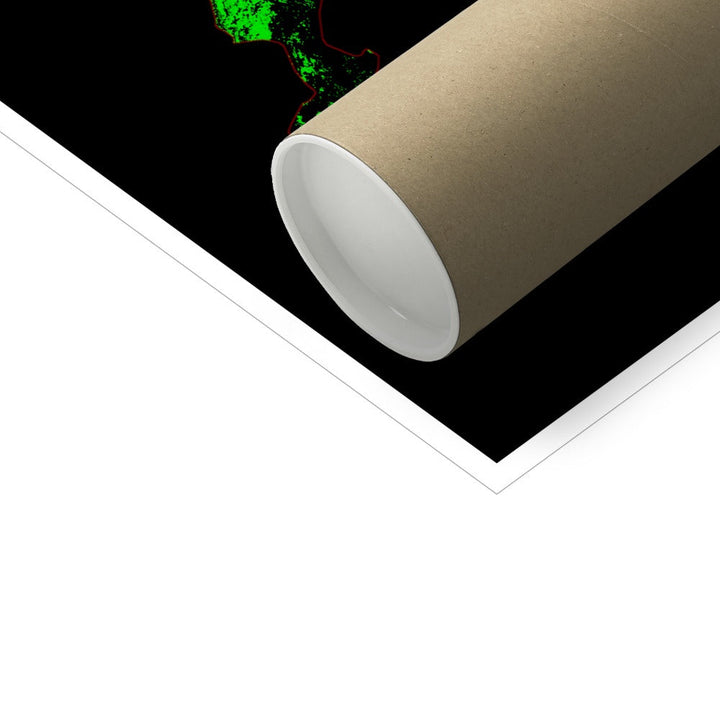 Швейцария - Карта лесного покрова - Fine Art Print