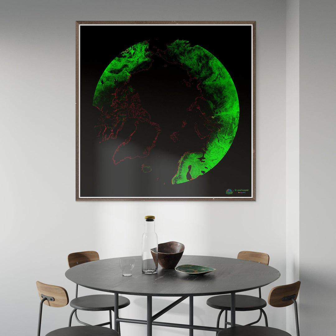 The Arctic - Forest cover map - Fine Art Print