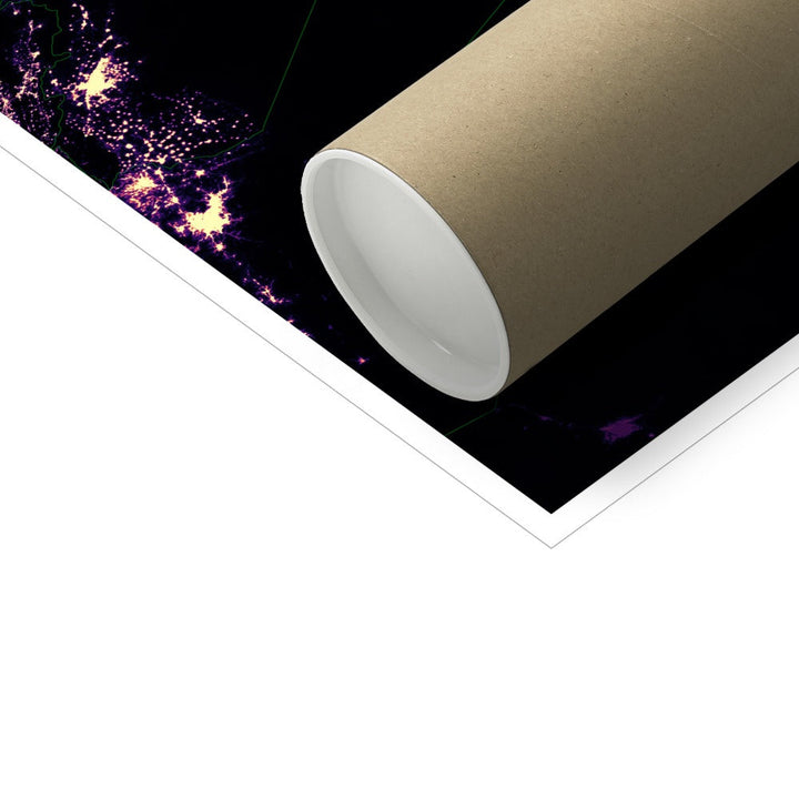 Mesopotamia - Mapa de calor de densidad de población - Impresión de bellas artes