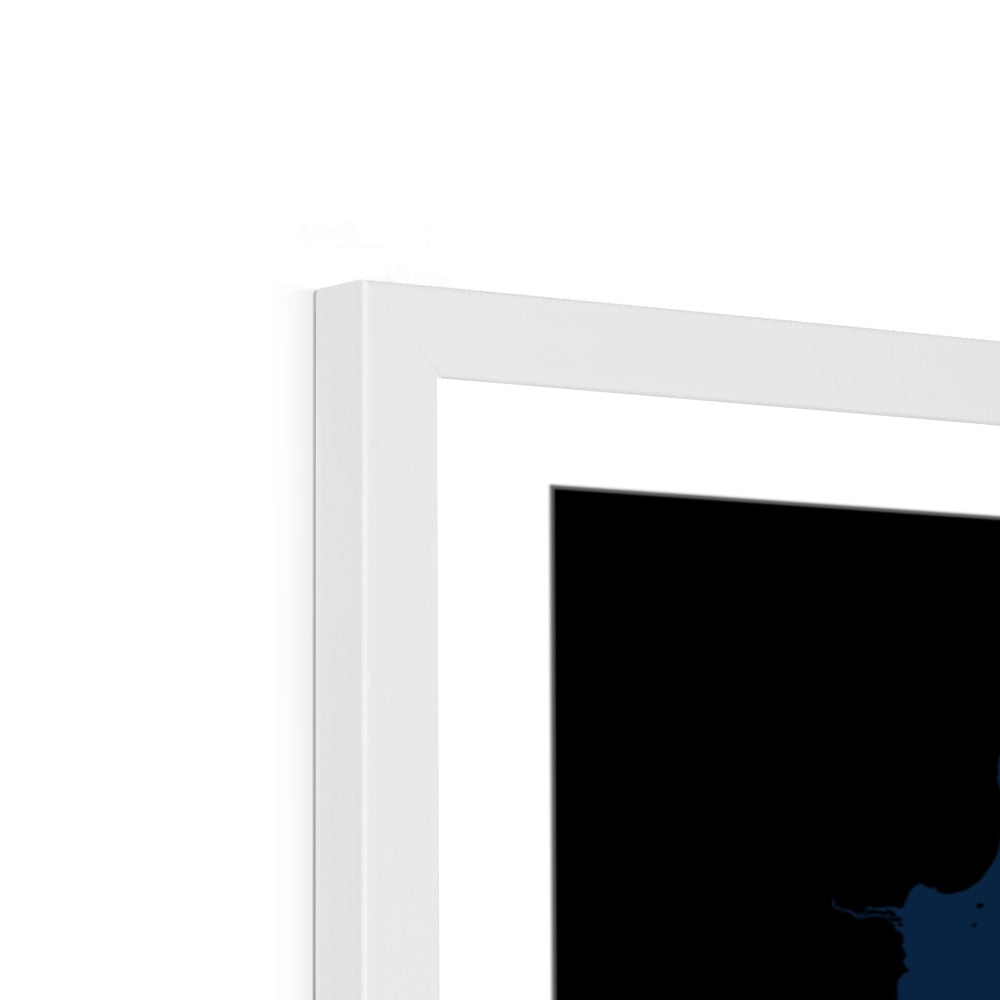 कनाडा - महासागर जल निकासी बेसिन मानचित्र, लेजेंड v2 के साथ काला - फ़्रेमयुक्त प्रिंट