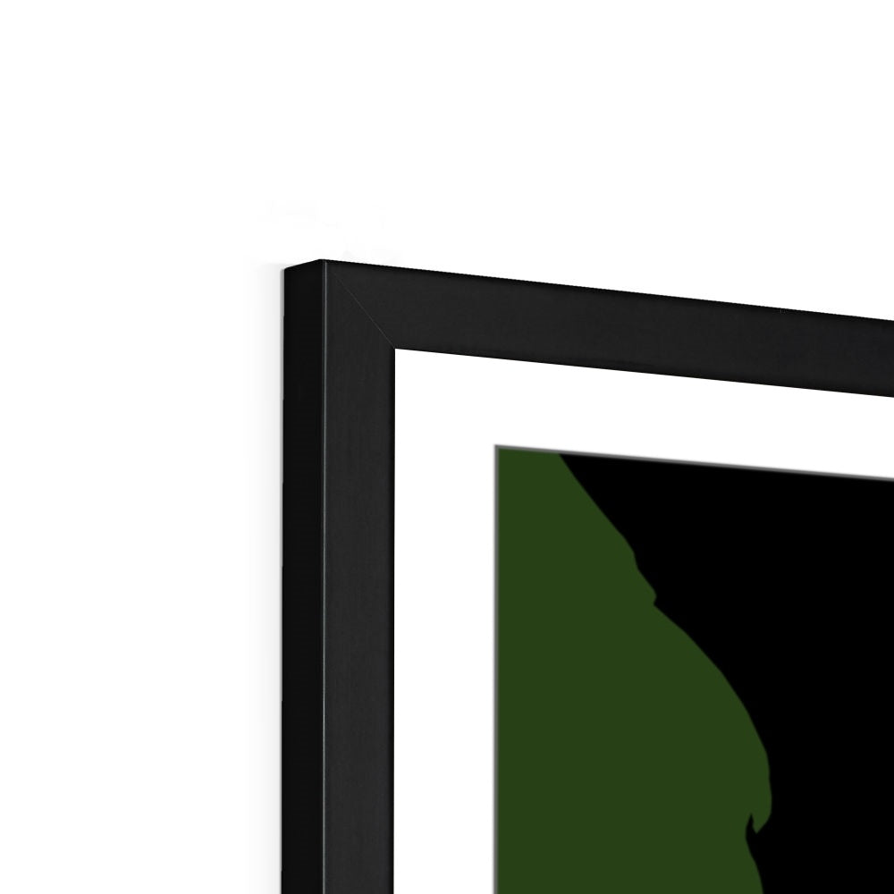 दक्षिण अफ़्रीका - महासागर जल निकासी बेसिन मानचित्र, लेजेंड v2 के साथ काला - फ़्रेमयुक्त प्रिंट