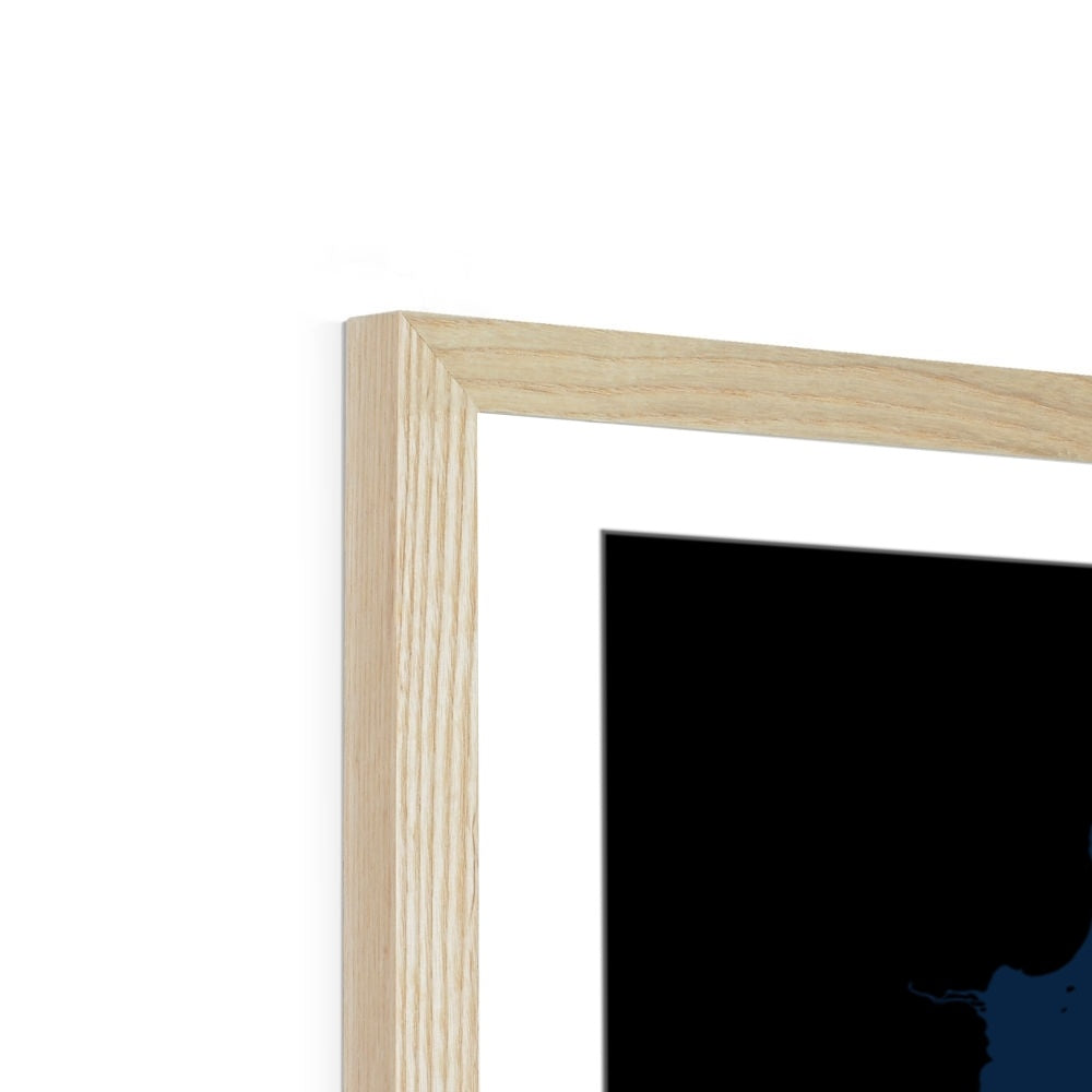 कनाडा - महासागर जल निकासी बेसिन मानचित्र, लेजेंड v2 के साथ काला - फ़्रेमयुक्त प्रिंट