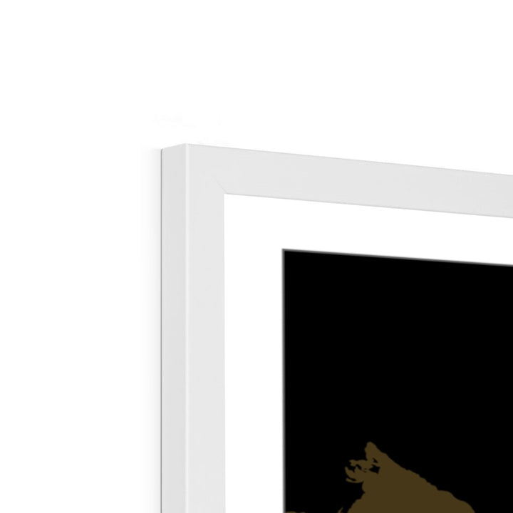 América del Norte - Mapa de la cuenca hidrográfica del océano, negro con leyenda v2 - Lámina enmarcada