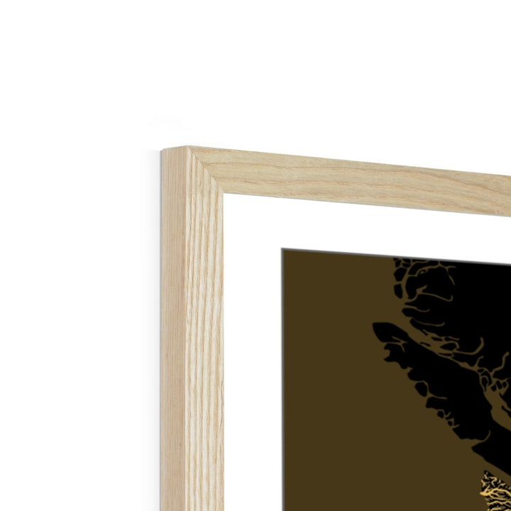 संयुक्त राज्य अमेरिका - महासागर जल निकासी बेसिन मानचित्र, लेजेंड v2 के साथ काला - फ़्रेमयुक्त प्रिंट