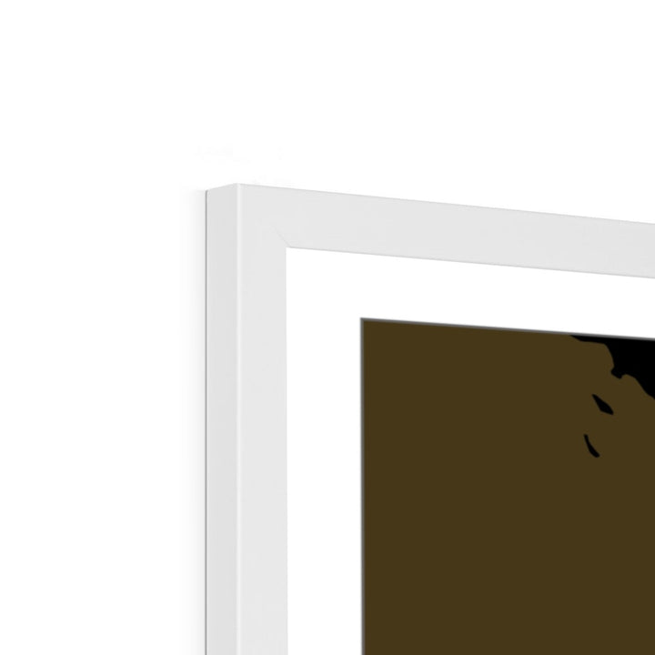 मेक्सिको - महासागर जल निकासी बेसिन मानचित्र, लेजेंड v2 के साथ काला - फ़्रेमयुक्त प्रिंट