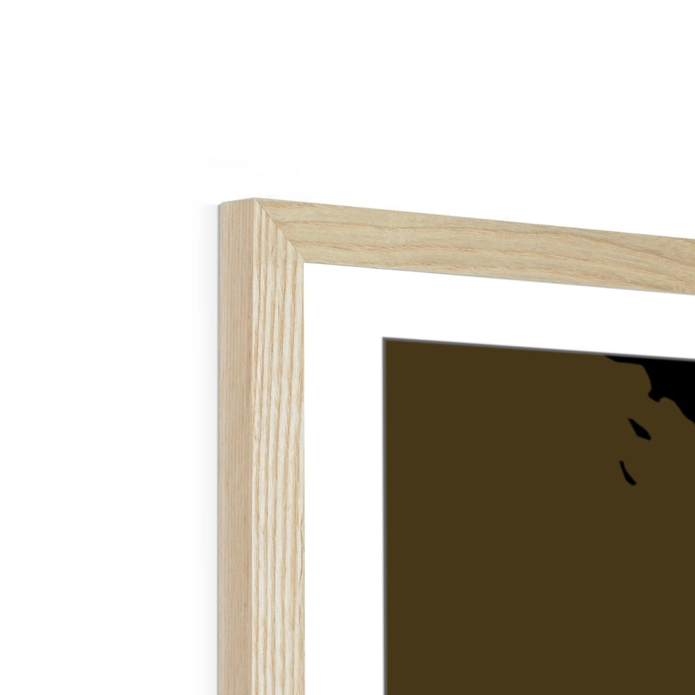 मेक्सिको - महासागर जल निकासी बेसिन मानचित्र, लेजेंड v2 के साथ काला - फ़्रेमयुक्त प्रिंट