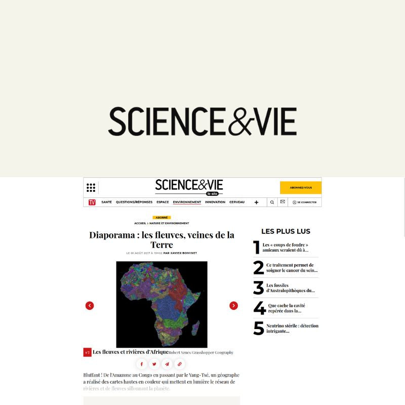 Screenshot of article about Grasshopper Geography on Science et Vie