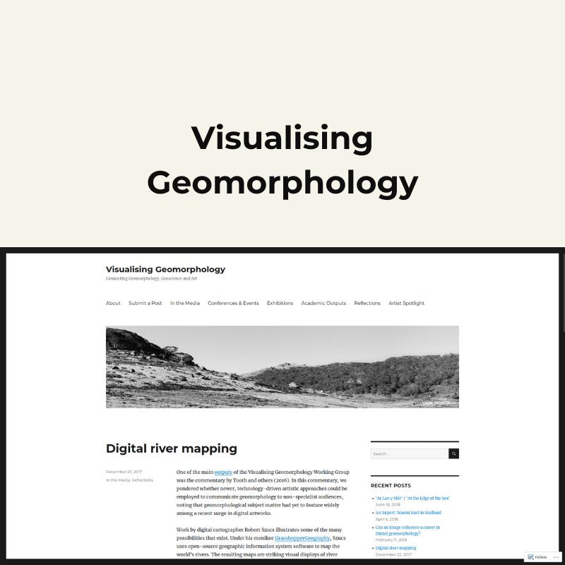 Screenshot of article about Grasshopper Geography on Visualising Geomorphology
