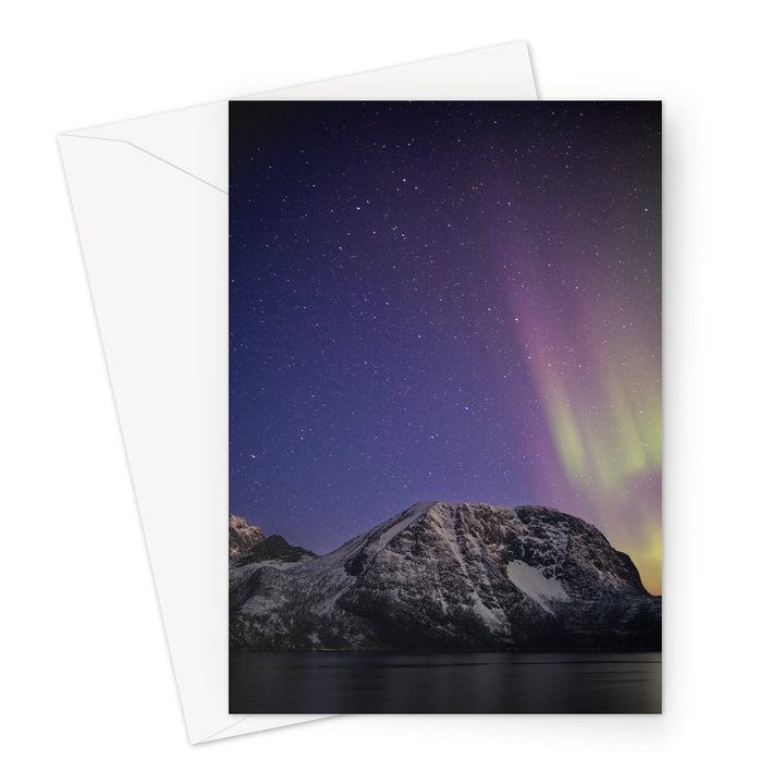 Aurora above Lundøya IV - Greeting Card