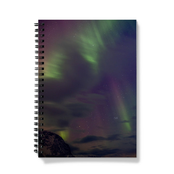 Cloudy aurora above Lundøya - Notebook
