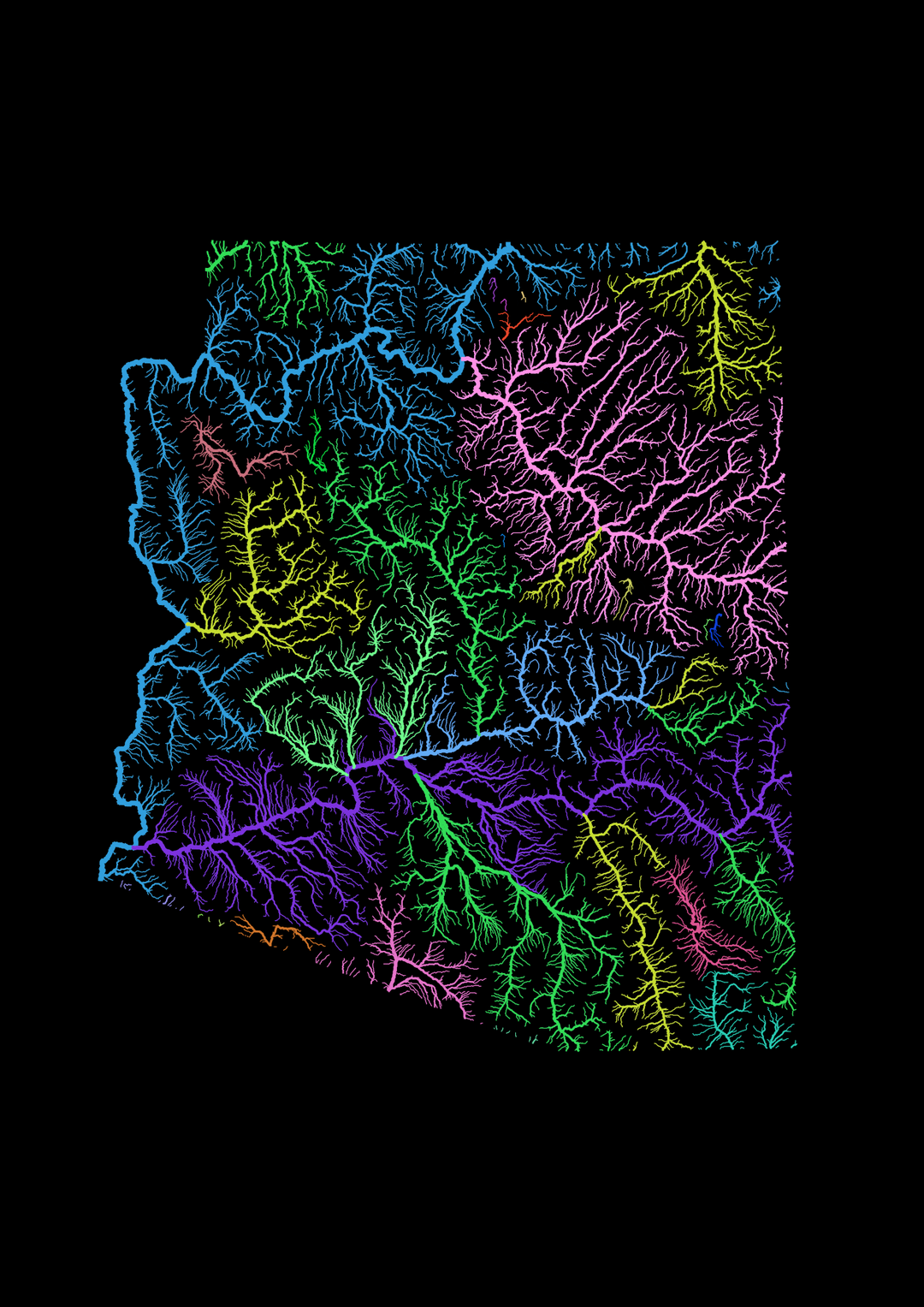 Carte personnalisée de la rivière Arizona