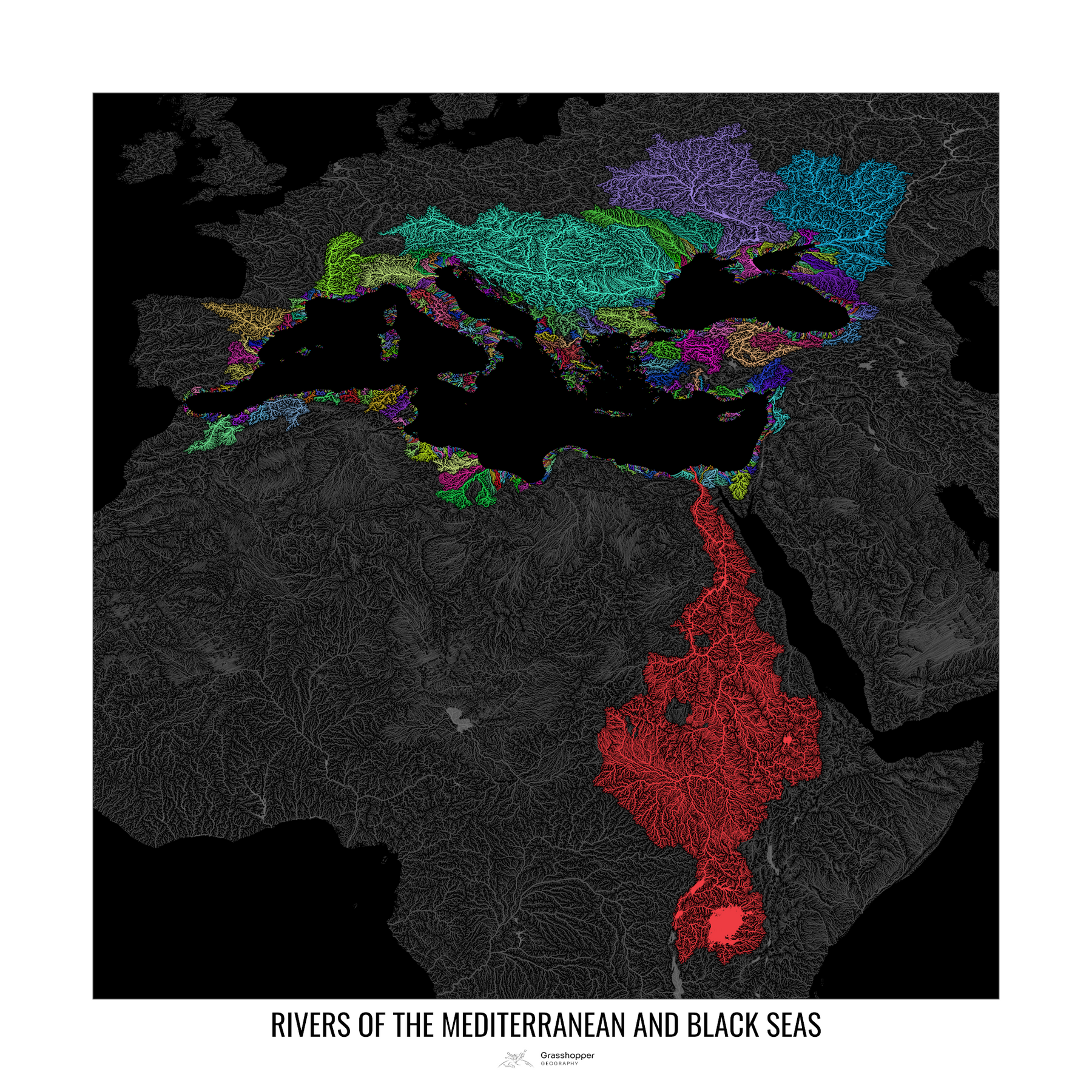 Mediterranean Rivers CUSTOM North, Baltic and Mediterranean sea river maps – Grasshopper ...