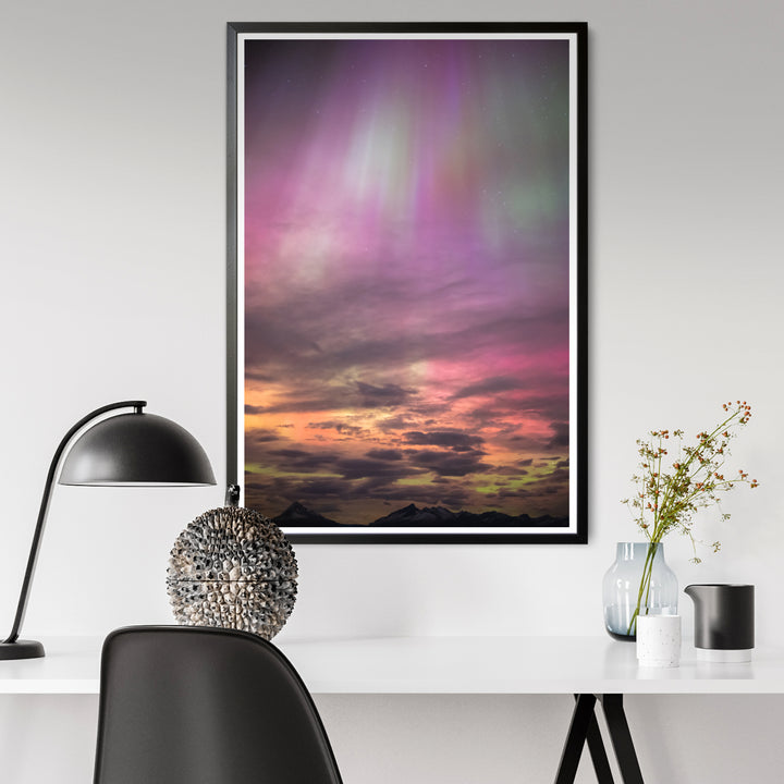 Rainbow aurora V Photo Art Print