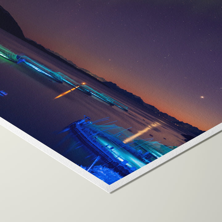 Fischgehege über Lundøya mit Aurora VI – Hahnemühle Photo Rag Print