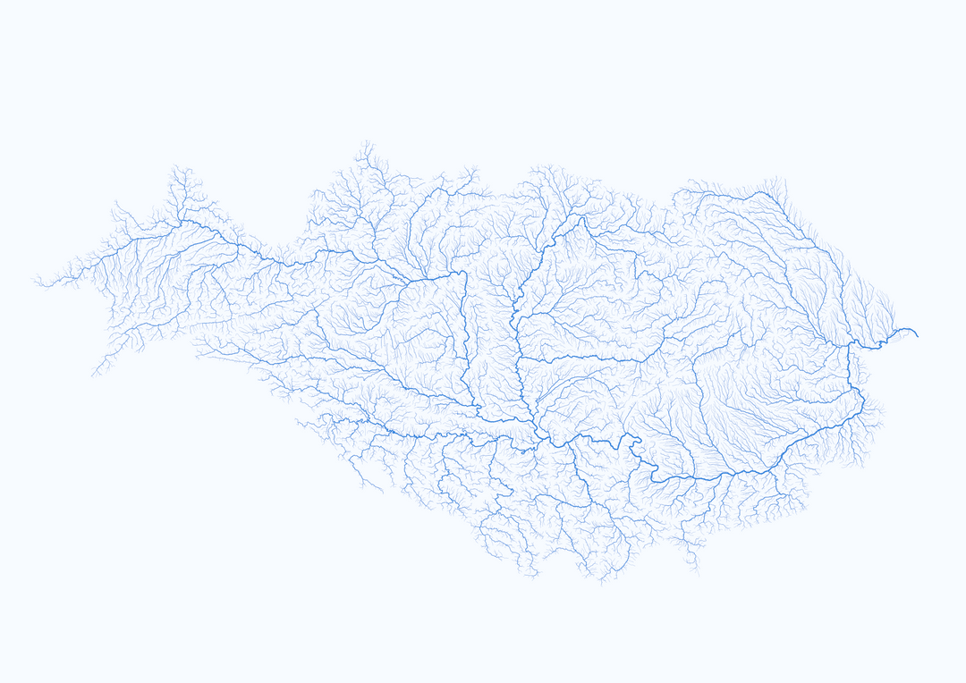 Cartes PERSONNALISÉES du bassin fluvial de l'Adige, du Danube, du Pô, du Rhin et du Rhône