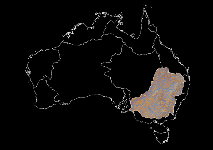 Cartes fluviales d’Australie PERSONNALISÉES