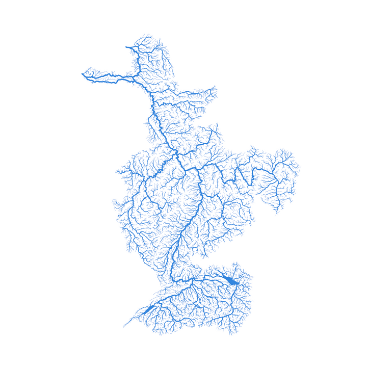 CUSTOM UPDATED Adige, Danube, Po, Rhine, Rhone river basin maps