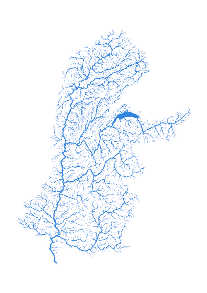 CUSTOM UPDATED Adige, Danube, Po, Rhine, Rhone river basin maps
