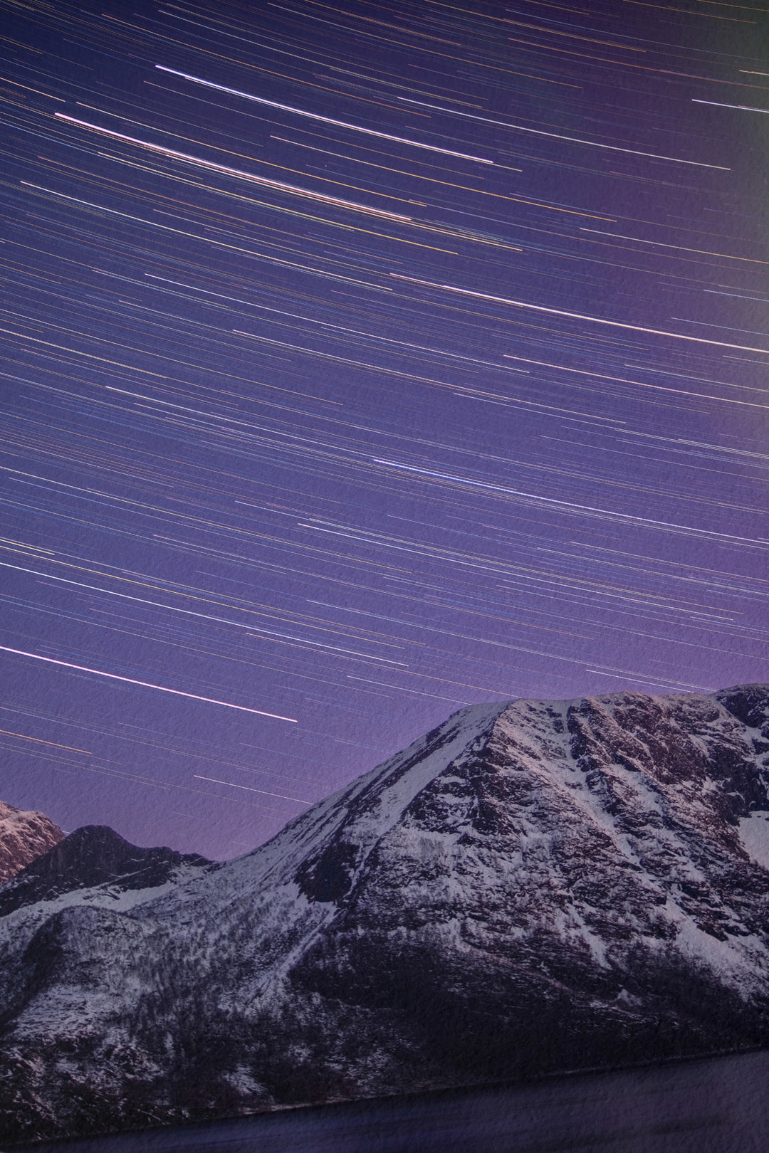 Star trails and aurora above Lundøya - Hahnemühle Photo Rag Print