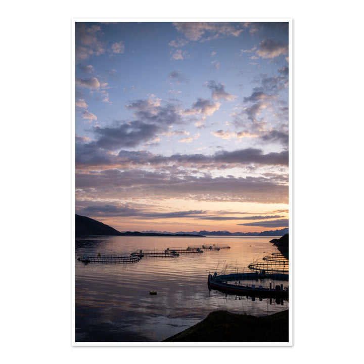 Puesta de sol sobre los corrales de peces I - Impresión fotográfica