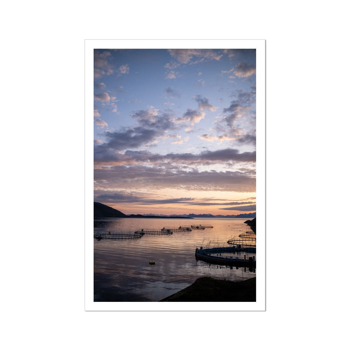 Sonnenuntergang über den Fischgehegen I – Gerollte Leinwand