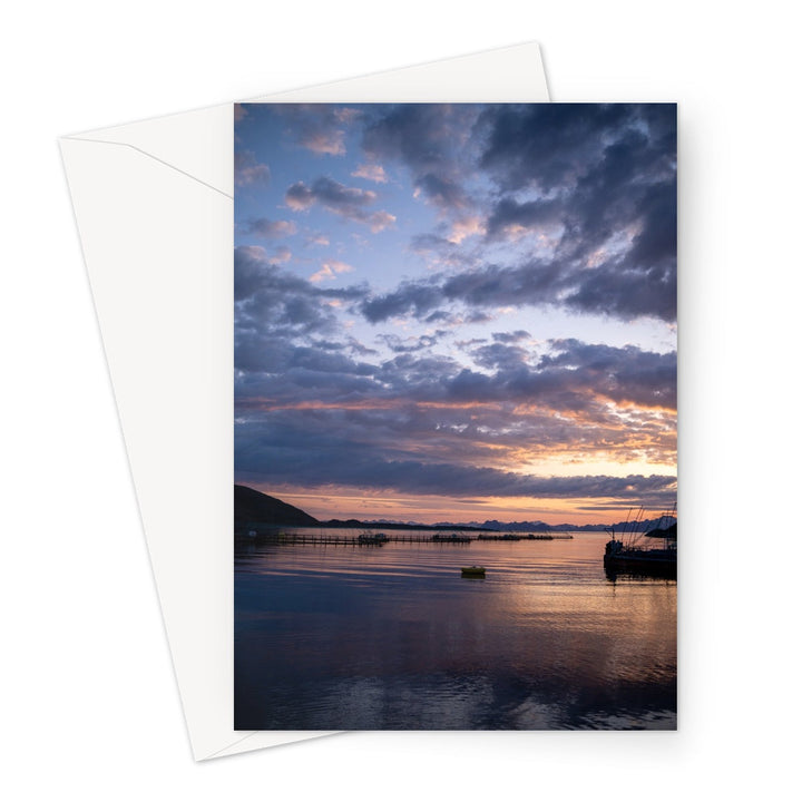 Sunset over the fish pens II - Greeting Card