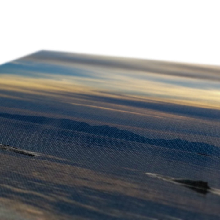 Sonnenuntergang mit Walen - Leinwand